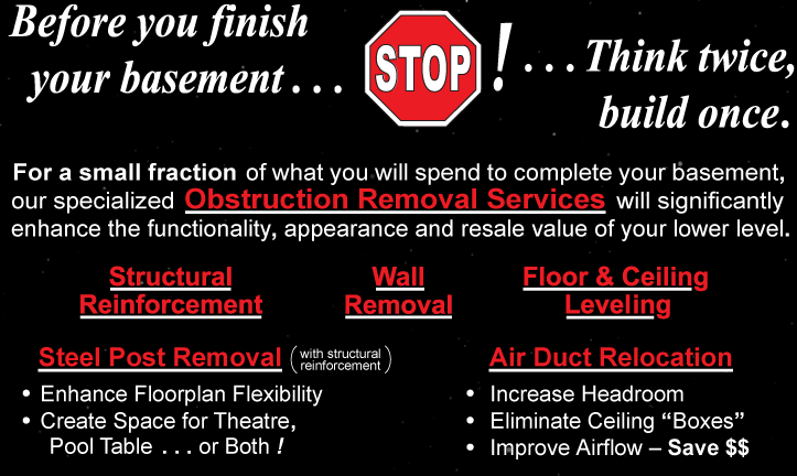 basement pole removal